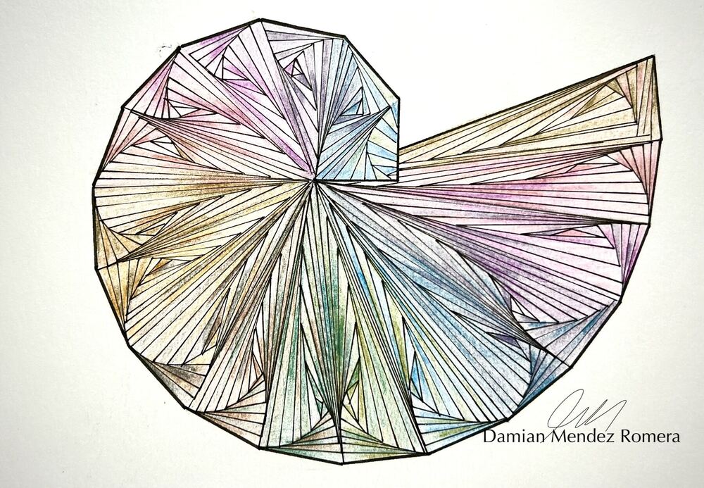 Colorful Pythagorean Spiral by Damian Mendez Romera
