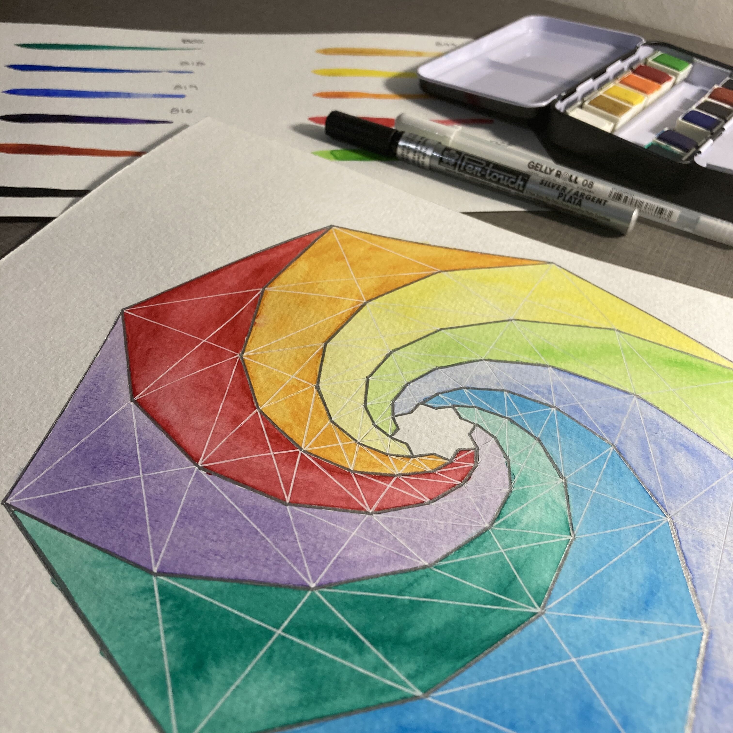 Detail of Rainbow Spiral by Damian Mendez Romera