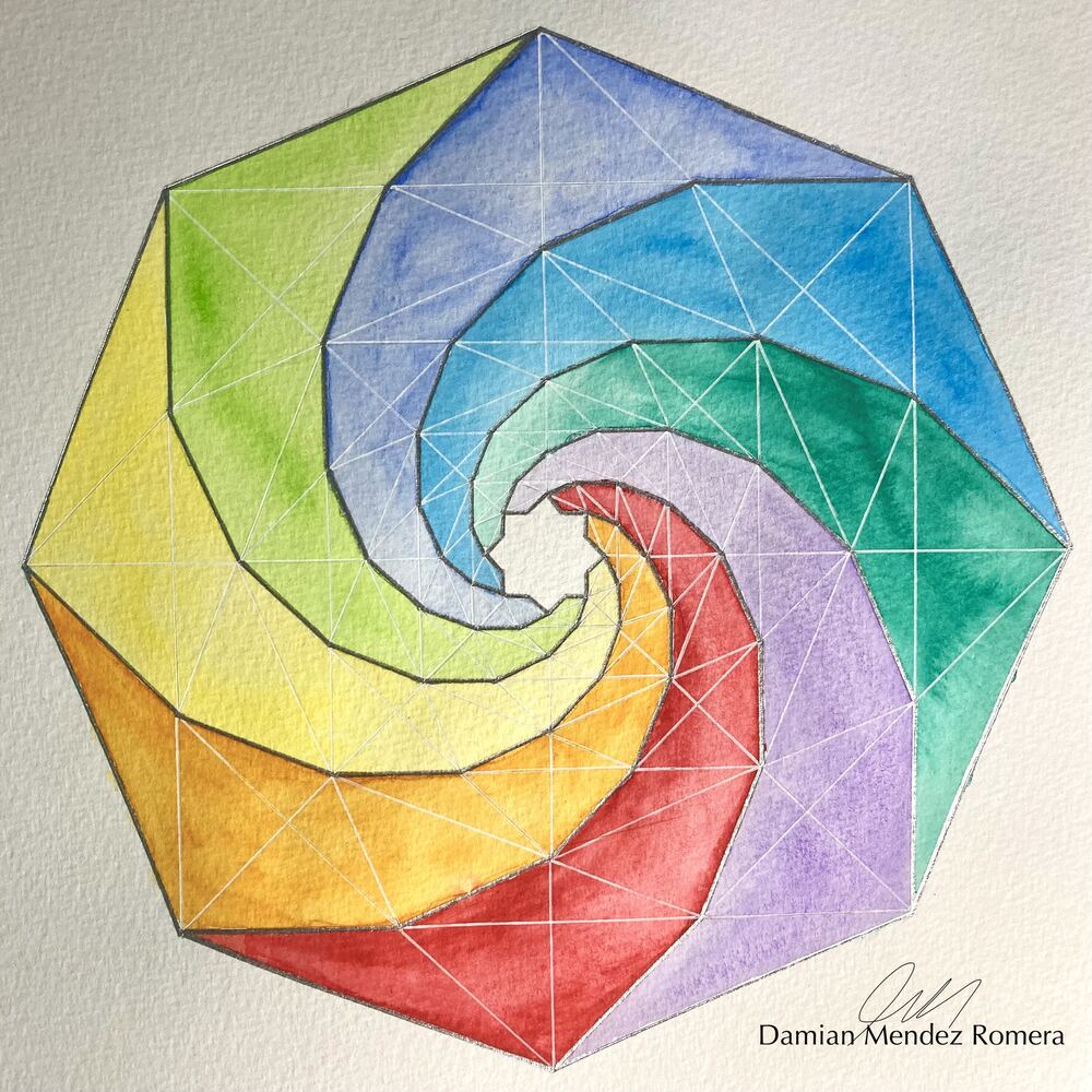 Rainbow Spiral by Damian Mendez Romera