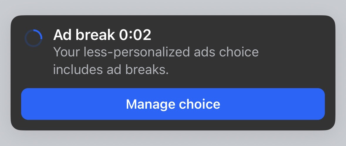 Facebook Ad-break
